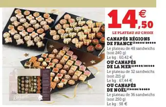 Canapés Régions de France