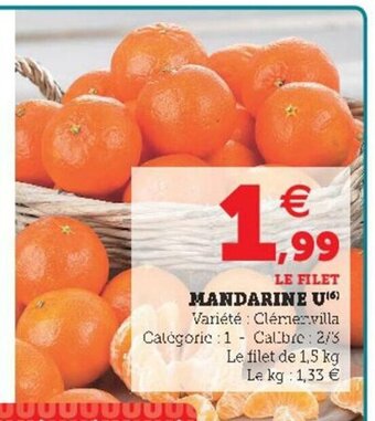 U Express Mandarine U offre