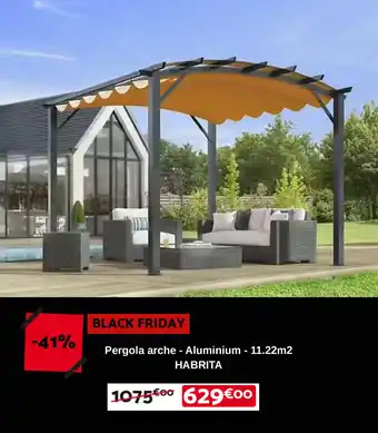 Habrita Pergola arche - aluminium - 11.22m2