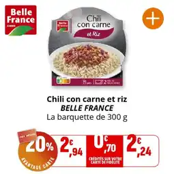 Coccinelle Supermarché BELLE FRANCE Chili con carne et riz offre