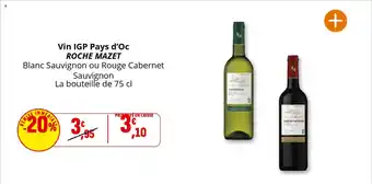 Coccinelle Supermarché ROCHE MAZET Vin IGP Pays d'Oc offre
