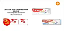 Coccinelle Supermarché COLGATE Dentifrice Total Active Prévention offre