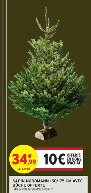 Intermarché Hyper Sapin nordmann 150/175 cm avec bûche offerte offre