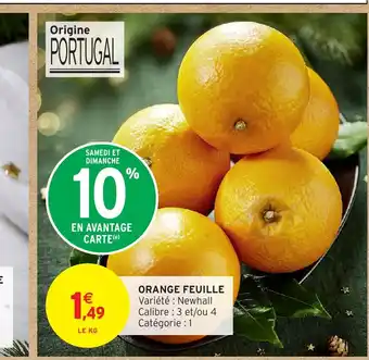 Intermarché Hyper Orange feuille offre
