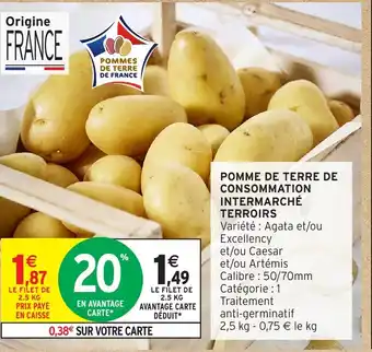 Intermarché Hyper Pomme de terre de consommation intermarché terroirs offre