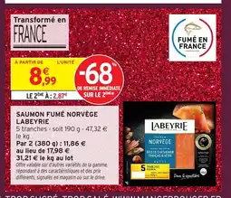 Intermarché Hyper LABEYRIE Saumon fumé norvège offre