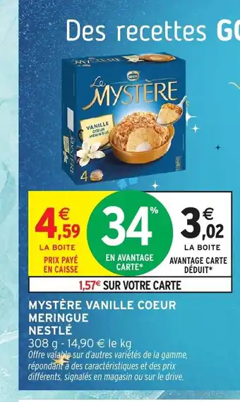 Intermarché Hyper Mystère vanille coeur meringue nestlé offre