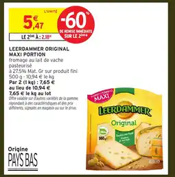 Intermarché Hyper LEERDAMMER Original maxi portion offre