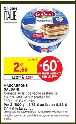 Intermarché Hyper GALBANI Mascarpone offre