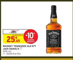 Intermarché Hyper JACK DANIEL'S Whiskey tennessee old n°7 offre