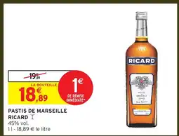 Intermarché Hyper RICARD Pastis de marseille offre