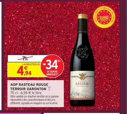Intermarché Hyper TERROIR DARONTON Aop rasteau rouge offre