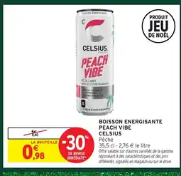 Intermarché Hyper CELSIUS Boisson energisante peach vibe offre