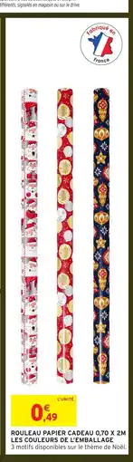 Intermarché Hyper Rouleau papier cadeau 0,70 x 2m les couleurs de l'emballage offre