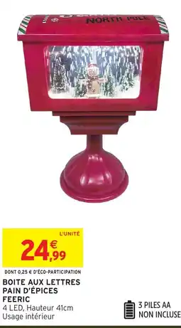 Intermarché Hyper Boite aux lettres pain d'épices feeric offre