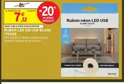 Intermarché Hyper Ruban led 2m usb blanc itense offre