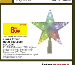 Intermarché Hyper Cimier étoile multi-couleurs lealight offre