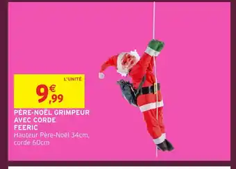 Intermarché Hyper FEERIC Père-noël grimpeur avec corde offre