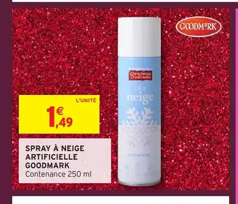 Intermarché Hyper GOODMARK Spray à neige artificielle offre
