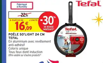 Intermarché Hyper TEFAL Poêle so'light offre