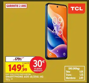 Intermarché Hyper Smartphone 605 (6/256) 4g offre