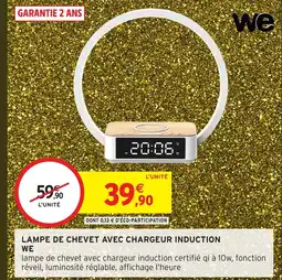 Intermarché Hyper Lampe de chevet avec chargeur induction offre