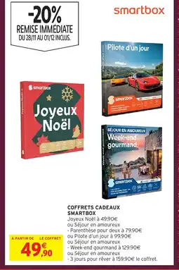 Intermarché Hyper Coffrets cadeaux smartbox offre