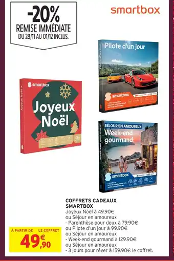 Intermarché Hyper Coffrets cadeaux smartbox offre
