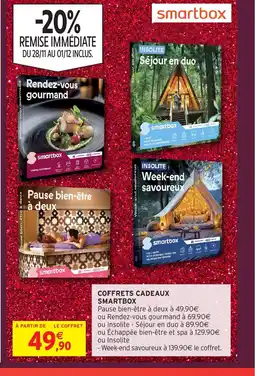 Intermarché Hyper Coffrets cadeaux smartbox offre
