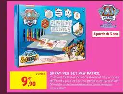 Intermarché Hyper Spray pen set paw patrol offre