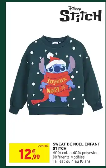 Intermarché Hyper Sweat de noel enfant offre
