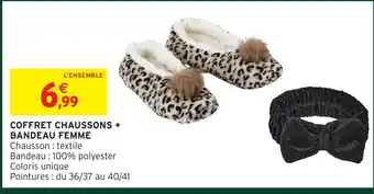 Intermarché Hyper Coffret chaussons + bandeau femme offre