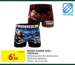 Intermarché Hyper FREEGUN Boxer homme noel offre