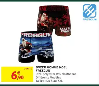 Intermarché Hyper FREEGUN Boxer homme noel offre