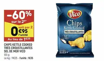 Chips kettle cooked trés croustillantes sel de mer vico