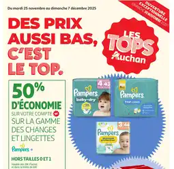 Auchan Sur la gamme des changes et lingettes offre