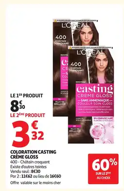 Auchan Coloration casting crème gloss offre