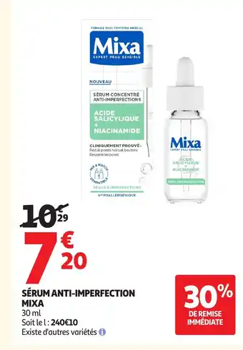 Auchan MIXA Sérum anti-imperfections offre