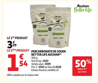 Auchan AUCHAN BETTER LIFE Percarbonate de soude offre