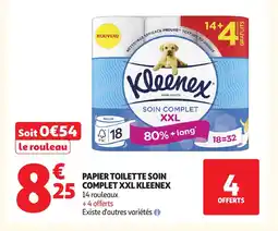 Auchan KLEENEX Papier toilette soin complet xxl offre
