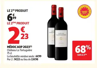 Auchan CHÂTEAU TARTUGUIÈRE Médoc aop 2023 offre