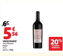 Auchan TERRE MÉTISSÉE Vin de france offre