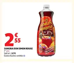 Auchan Sangria don simon rouge offre