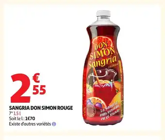 Auchan Sangria don simon rouge offre