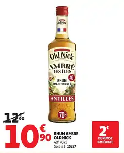 Auchan OLD NICK Rhum ambre offre