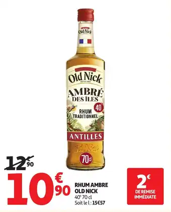 Auchan OLD NICK Rhum ambre offre