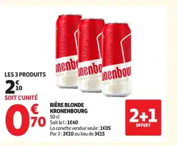 Auchan KRONENBOURG Bière blonde offre
