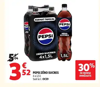 Auchan PEPSI Zéro sucres offre
