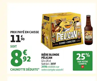 Auchan PELICAN Bière blonde offre