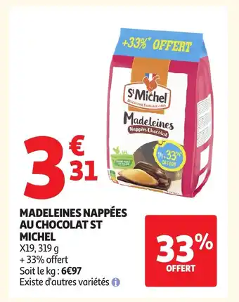 Auchan ST MICHEL Madeleines nappées au chocolat offre